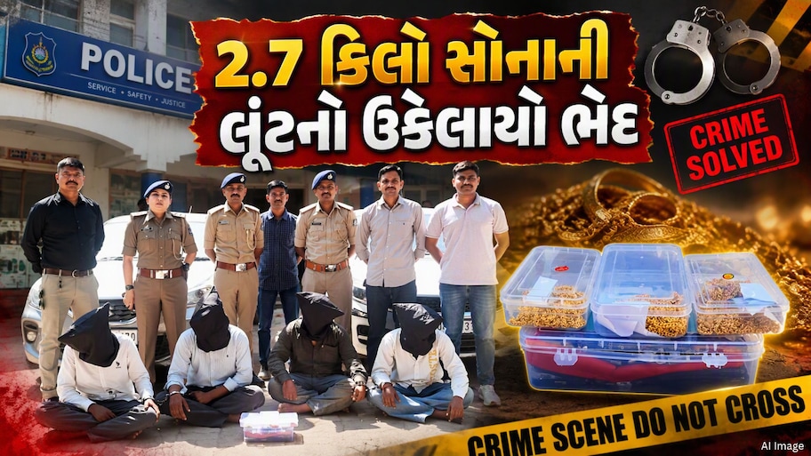 નડિયાદમાં ફિલ્મી ઢબે 2.7 કિલો સોનાની લૂંટ, પૂર્વ કર્મચારી જ નીકળ્યો લૂંટનો માસ્ટરમાઈન્ડ 