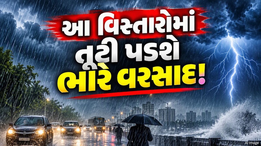 ચોમાસાની વિદાય વચ્ચે આ વિસ્તારોમાં ભારે વરસાદ અને વાવાઝોડાની આગાહી!
