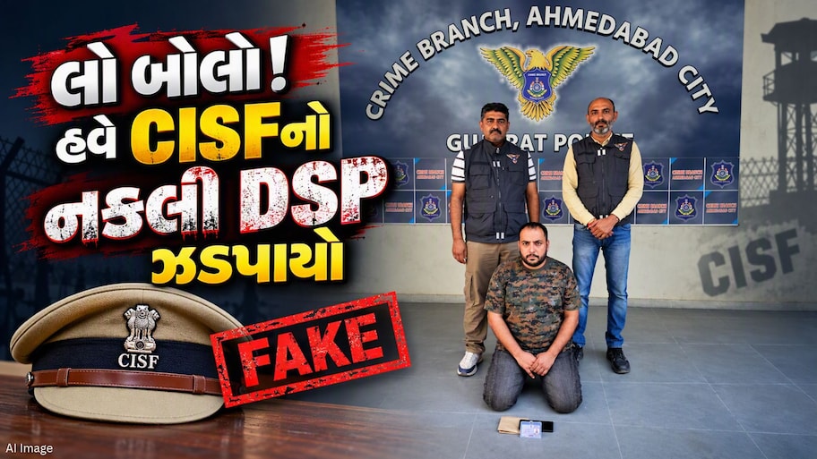ગુજરાતમાં વધુ એક નકલી અધિકારીનો પર્દાફાશ, CISFનો નકલી DSP બની લોકોને લગાવ્યો લાખોનો ચૂનો