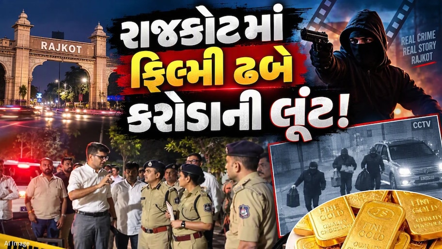 રાજકોટમાં લૂંટારુઓ બેફામ! તન્વી ગોલ્ડના કર્મચારીને ગોળી મારી 1.60 કરોડથી વધુના સોના-ચાંદીની લૂંટ કરી ફરાર