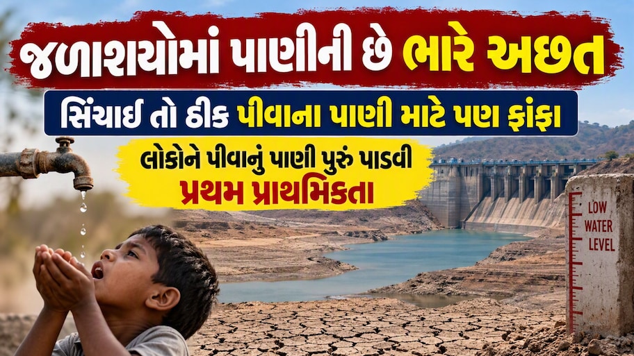 ગુજરાતમાં સિંચાઈ તો ઠીક પીવાના પાણીનાં પણ ફાંફા પડશે, સરકારે આપી દીધી સીધી ચેતવણી