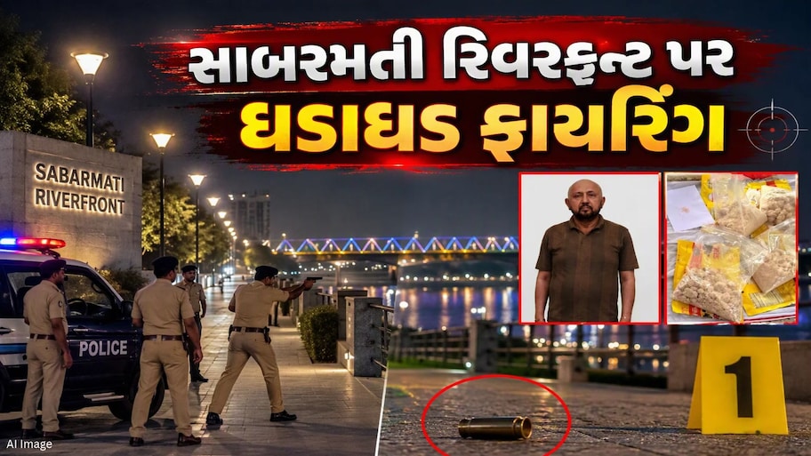 અમદાવાદમાં ફિલ્મી ઢબે ફાયરિંગ! 25 કરોડના ડ્રગ્સ કેસના આરોપીના પગમાં વાગી ગોળી