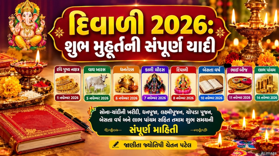દિવાળી અને નવા વર્ષનાં શુભ મુહૂર્ત, જાણો ચોપડા પૂજનથી લઈને સોના-ચાંદીની ખરીદીનો શુભ સમય