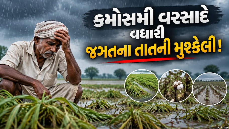 દ્વારકા પંથકમાં કરા સાથે ધોધમાર વરસાદ, કમોસમી વરસાદે ખેડૂતોની મહેનત પર ફેરવ્યું પાણી!